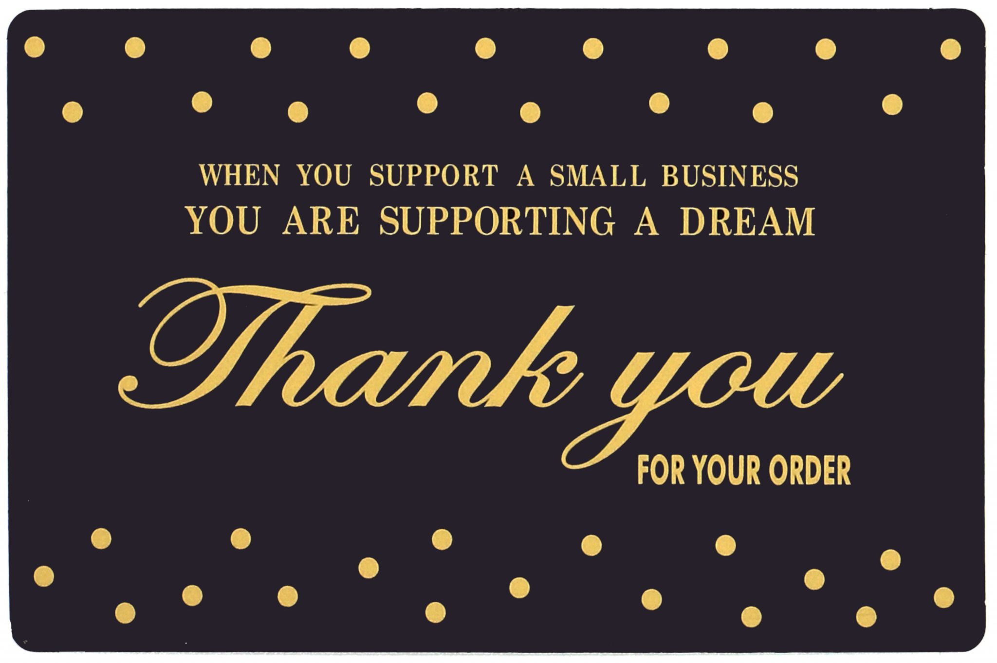 Thank You Cards Small Business 100 Pack (Business Card Sized) Thank You